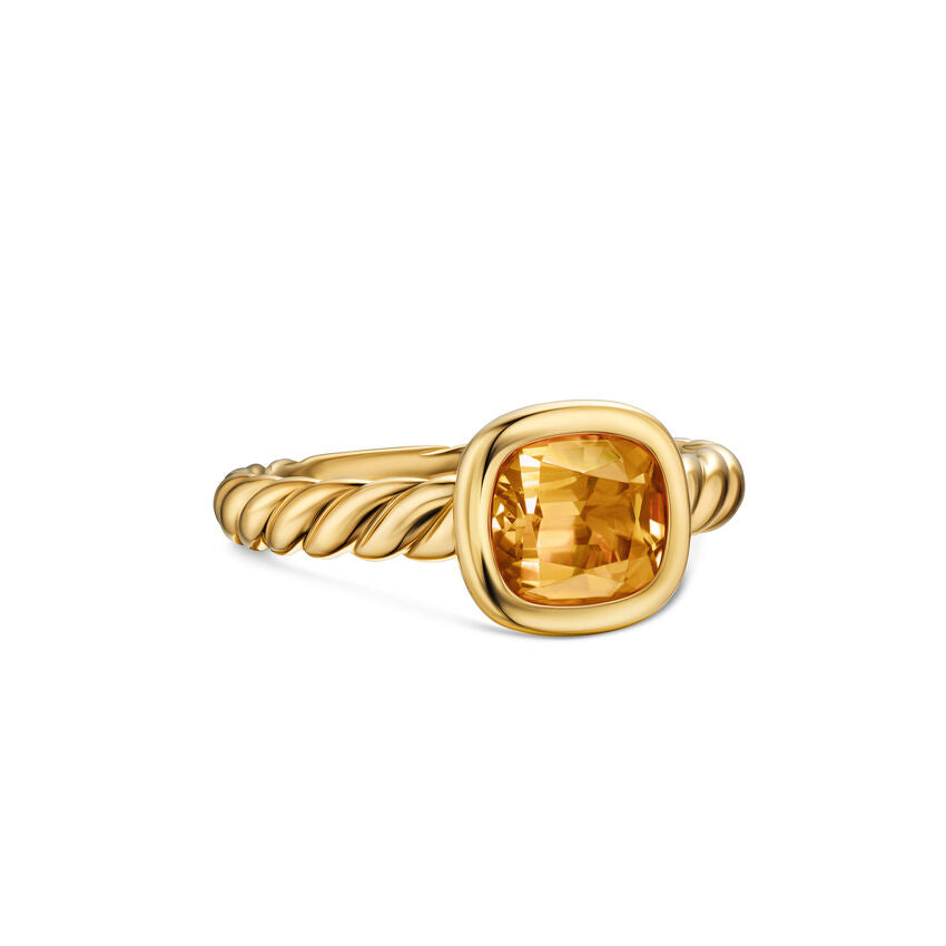 DY Mercer Stone Ring in 18K Yellow Gold with Citrine, 7mm