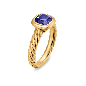 DY Mercer Stone Ring in 18K Yellow Gold with Iolite, 7mm