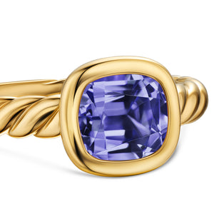 DY Mercer Stone Ring in 18K Yellow Gold with Iolite, 7mm