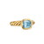 DY Mercer Stone Ring in 18K Yellow Gold with Sky Blue Topaz, 7mm