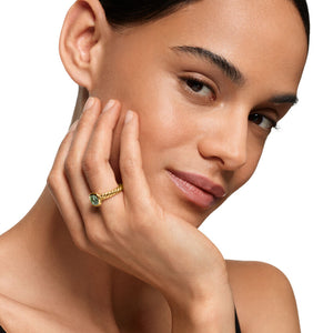DY Mercer Stone Ring in 18K Yellow Gold with Prasiolite, 7mm