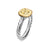 DY Mercer Color Stone Ring in Sterling Silver with 18K Yellow Gold and Champagne Citrine, 7mm