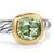 DY Mercer Color Stone Ring in Sterling Silver with 18K Yellow Gold and Prasiolite, 7mm