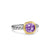 DY Mercer Color Stone Ring in Sterling Silver with 18K Yellow Gold and Amethyst, 7mm