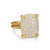 Chatelaine Elongated Ring in 18K Yellow Gold with Diamonds, 19mm