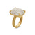 Chatelaine Elongated Ring in 18K Yellow Gold with Diamonds, 19mm