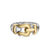 Buckle Ring in Sterling Silver with 14K Yellow Gold, 10.4mm