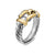 Buckle Ring in Sterling Silver with 14K Yellow Gold, 10.4mm