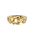 Buckle Ring in 18K Yellow Gold with Rubies and Diamonds, 10.4mm