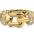 Buckle Ring in 18K Yellow Gold with Rubies and Diamonds, 10.4mm