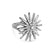 Starburst Ring in Sterling Silver with Diamonds, 25mm