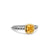 DY Mercer Color Cable Ring in Sterling Silver with 14K Yellow Gold and Citrine, 5.5mm