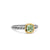 DY Mercer Color Cable Ring in Sterling Silver with 14K Yellow Gold and Prasiolite, 5.5mm