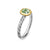 DY Mercer Color Cable Ring in Sterling Silver with 14K Yellow Gold and Prasiolite, 5.5mm