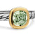 DY Mercer Color Cable Ring in Sterling Silver with 14K Yellow Gold and Prasiolite, 5.5mm