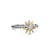 Starburst Ring in Sterling Silver with 18K Yellow Gold and Diamonds, 10.6mm