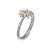 Starburst Ring in Sterling Silver with 18K Yellow Gold and Diamonds, 10.6mm
