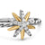Starburst Ring in Sterling Silver with 18K Yellow Gold and Diamonds, 10.6mm
