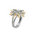 Starburst Ring in Sterling Silver with 18K Yellow Gold and Diamonds, 20.7mm