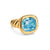 DY Mercer Color Stone Ring in 18K Yellow Gold with Sky Blue Topaz, 13.5mm
