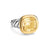 DY Mercer Color Stone Ring in Sterling Silver with 14K Yellow Gold and Champagne Citrine, 13.5mm