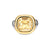 DY Mercer Color Stone Ring in Sterling Silver with 14K Yellow Gold and Champagne Citrine, 13.5mm