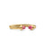 Micro Cablespira Flex Open Ring in 18K Yellow Gold with Pink Tourmalines, 2.5mm