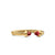 Micro Cablespira Flex Open Ring in 18K Yellow Gold with Rhodolite Garnets, 2.5mm
