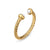 Micro Cablespira Flex Open Ring in 18K Yellow Gold with Pearls, 2.5mm
