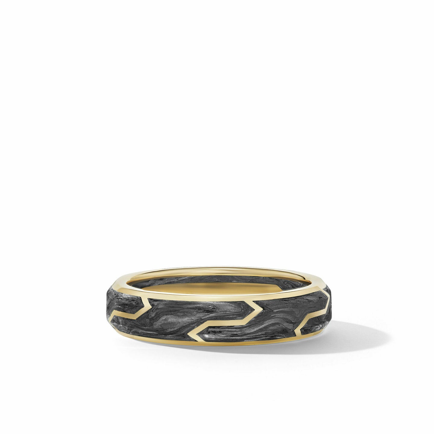 David Yurman Forged Carbon Band Ring in 18K Yellow Gold, 6mm in 18-Karat Yellow Gold