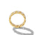 Curb Chain Band Ring in 18K Yellow Gold with Diamonds, 8mm