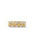 Curb Chain Band Ring in 18K Yellow Gold with Diamonds, 8mm