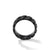Curb Chain Band Ring in Black Titanium with Black Diamonds, 8mm
