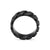 Curb Chain Band Ring in Black Titanium with Black Diamonds, 8mm, Size 9