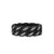 Curb Chain Band in Black Titanium with Diamonds, 8mm