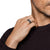 Curb Chain Band in Black Titanium with Diamonds, 8mm