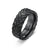Chevron Pavé Band Ring in Black Titanium with Black Diamonds, 9mm, Size 9