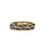 Faceted Band Ring in 18K Yellow Gold with Forged Carbon, 6.2mm
