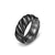 Sculpted Cable Band Ring in Black Titanium, 9mm, Size 11