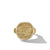 Water and Fire Duality Signet Ring in 18K Yellow Gold, Size 10
