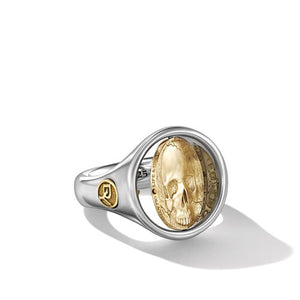 Life and Death Ring in Silver and Yellow Gold, Size 9