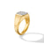 Streamline Signet Ring in 18K Yellow Gold with Diamonds, Size 10