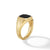 Streamline Signet Ring in 18K Yellow Gold with Black Onyx, Size 11