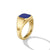 Streamline Signet Ring in 18K Yellow Gold with Lapis, Size 10