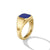 Streamline Signet Ring in 18K Yellow Gold with Lapis, Size 10