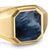 Streamline Signet Ring in 18K Yellow Gold with Pietersite, 14mm