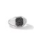 Streamline Signet Ring in Sterling Silver with Black Diamonds, Size 10