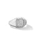 Streamline Signet Ring in Sterling Silver with Diamonds, Size 11