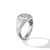 Streamline Signet Ring in Sterling Silver with Diamonds, Size 10
