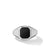 Streamline Signet Ring in Sterling Silver with Black Onyx, Size 11